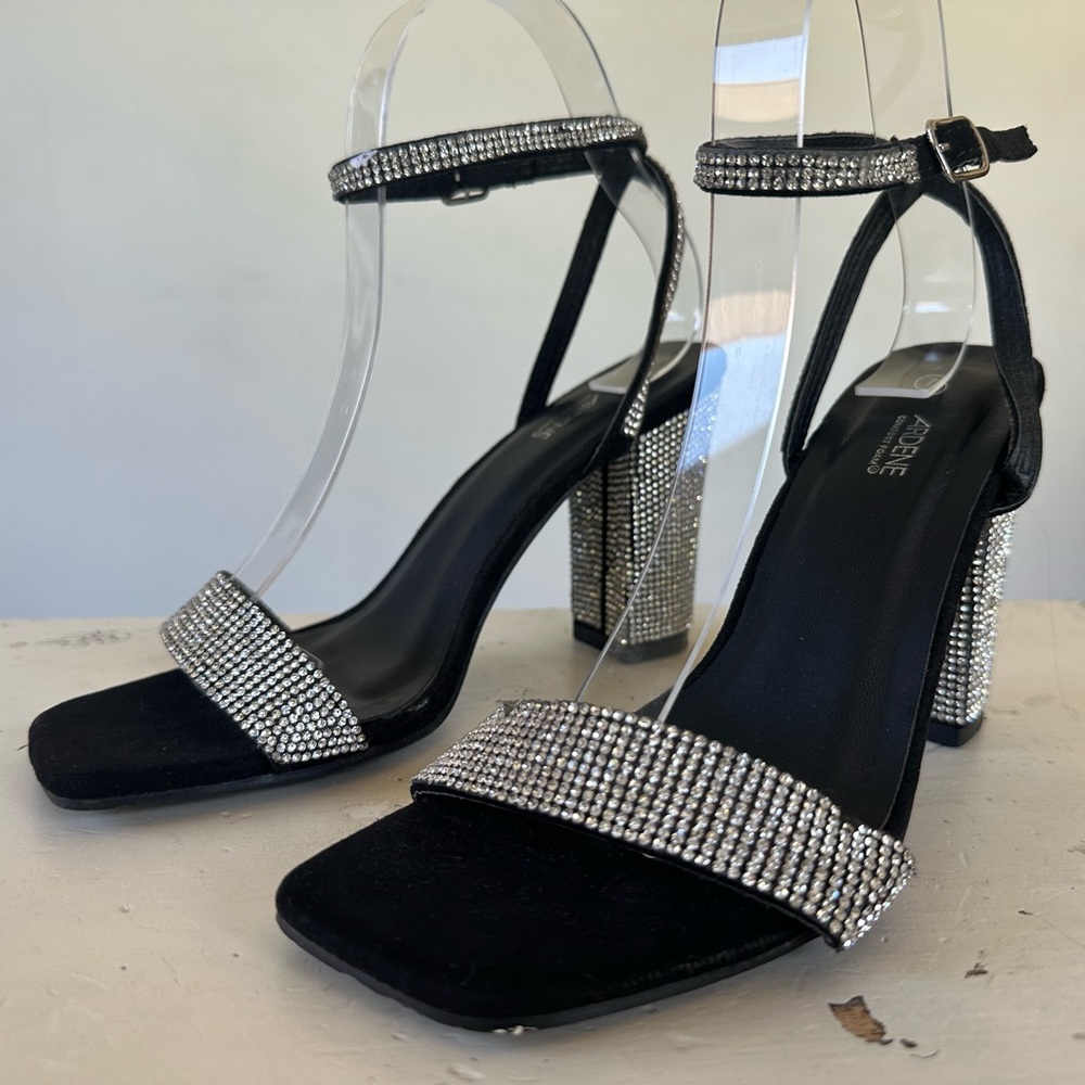 Ardene Rhinestone Heel Sandals Women's Size 7